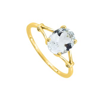 Bague Femme - aigue marine - Or 18 Carats