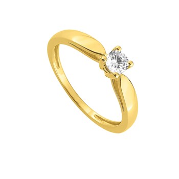 Bague Femme - Or 18 Carats - Diamant 0,25 Carats
