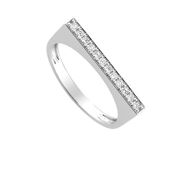 Bague Femme - Or 18 Carats - Diamant 0,15 Carats