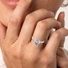 Bague Femme - Améthyste - Oxyde de zirconium - Or 18 Carats - vue V3