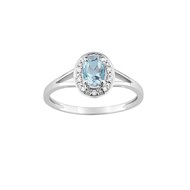 Bague Femme - Topaze - Oxyde de zirconium - Or 18 Carats