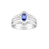 Bague Femme - Saphir - Or 18 Carats - Diamant 0,13 Carats - vue V1