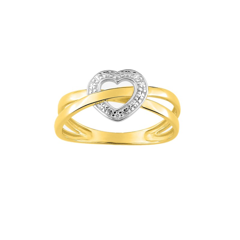 Bague Femme - Or 18 Carats - Diamant 0,02 Carats