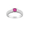 Bague Femme - Rubis - Or 18 Carats - Diamant 0,13 Carats - vue V1