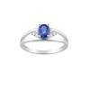 Bague Femme - Saphir - Or 18 Carats - Diamant 0,08 Carats - vue V1