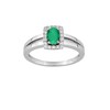 Bague Femme - Emeraude - Or 18 Carats - Diamant 0,13 Carats - vue V1