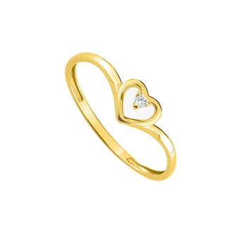 Bague Femme - Or 18 Carats - Diamant 0,02 Carats