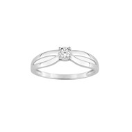 Bague Femme - Or 18 Carats - Diamant 0,08 Carats