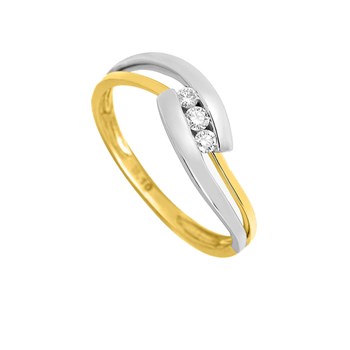 Bague Femme - Or 18 Carats - Diamant 0,1 Carats