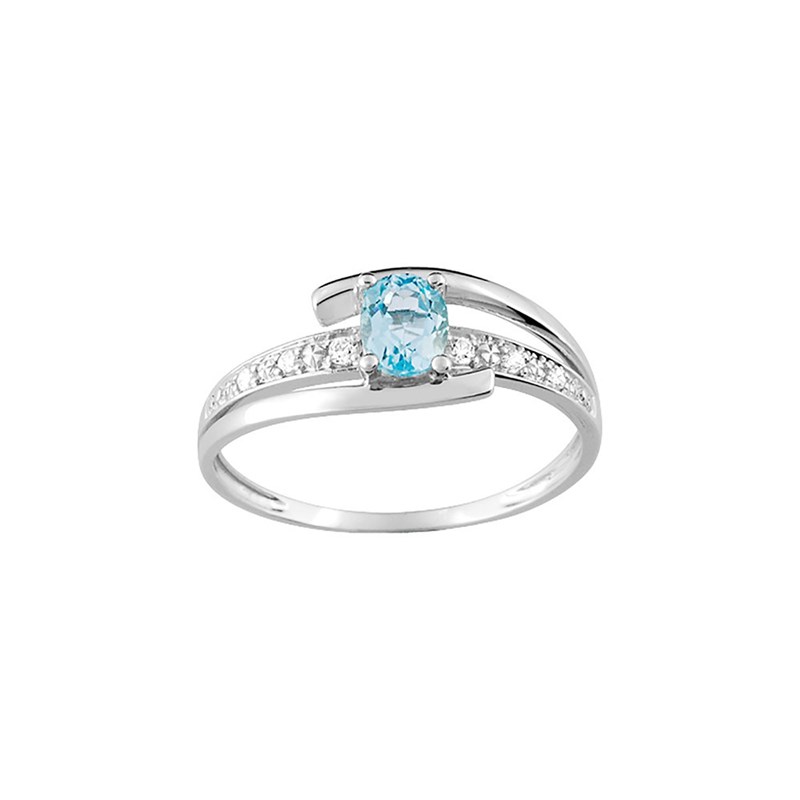 Bague Femme - topaze - Or 18 Carats