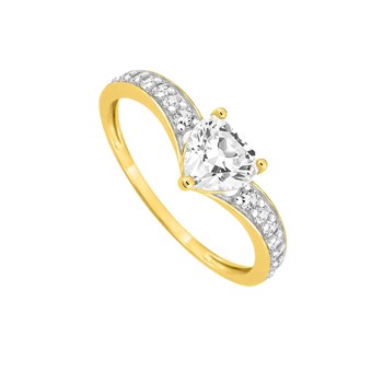 Bague Femme - Oxyde de zirconium - Or 18 Carats