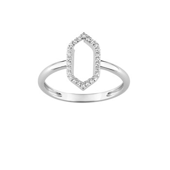 Bague Femme - Or 18 Carats - Diamant 0,16 Carats