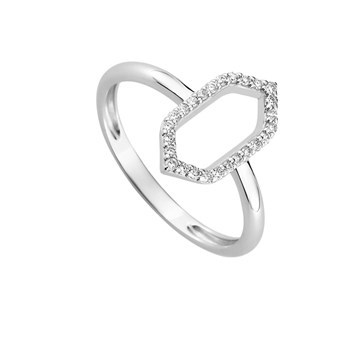 Bague Femme - Or 18 Carats - Diamant 0,16 Carats