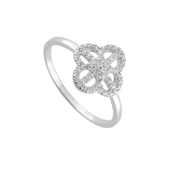 Bague Femme - Or 18 Carats - Diamant 0,21 Carats