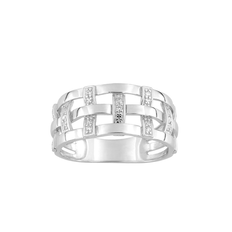 Bague Femme - Or 18 Carats - Diamant 0,06 Carats