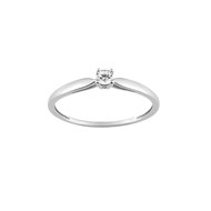 Bague Femme - Or 18 Carats - Diamant 0,1 Carats