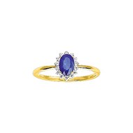 Bague Femme - Saphir - Oxyde de zirconium - Or 18 Carats