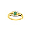 Bague Femme - Emeraude - Or 18 Carats - Diamant 0,01 Carats - vue V1