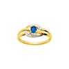 Bague Femme - Saphir - Or 18 Carats - Diamant 0,01 Carats - vue V1