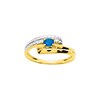 Bague Femme - Saphir - Or 18 Carats - Diamant 0,01 Carats - vue V1