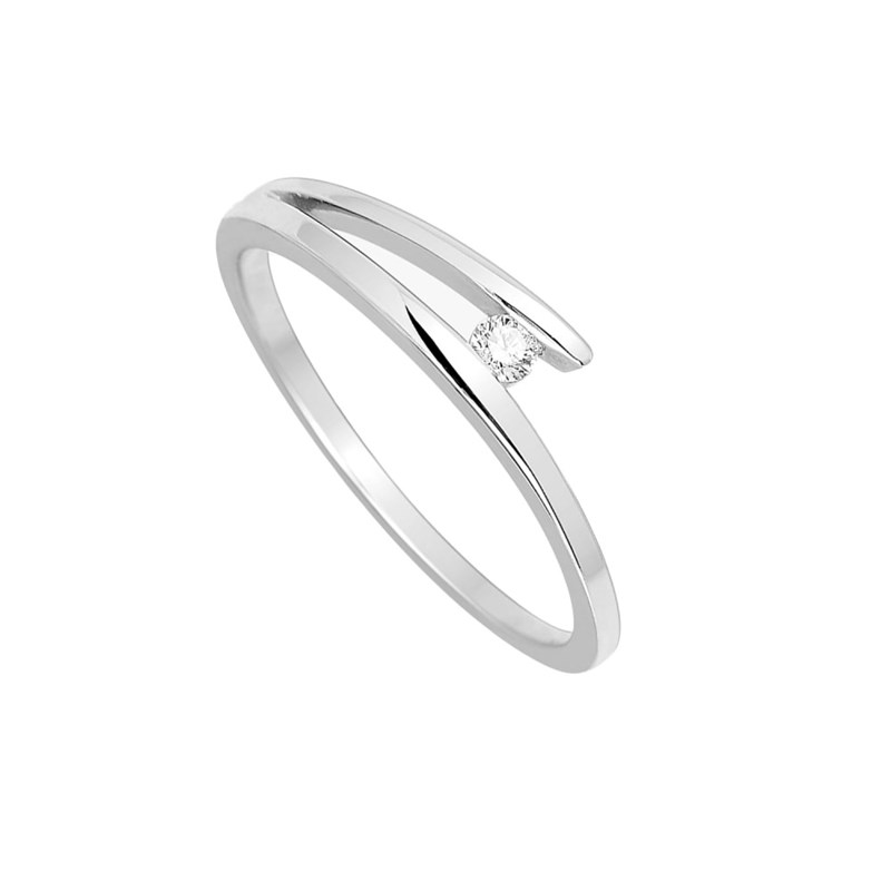 Bague Femme - Or 18 Carats - Diamant 0,05 Carats - vue 2