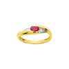 Bague Femme - Rubis - Or 18 Carats - Diamant 0,02 Carats - vue V1