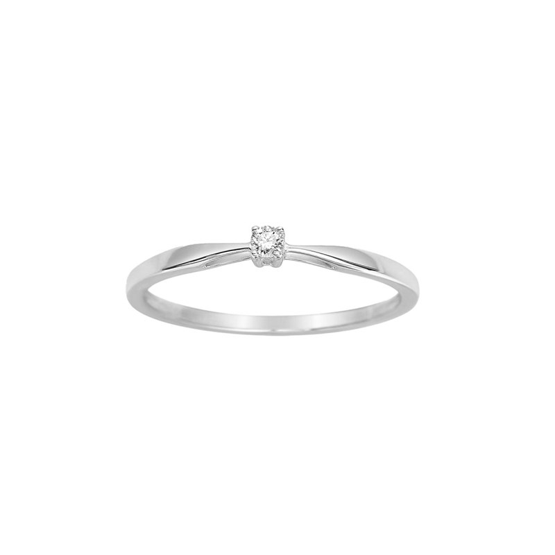 Bague Femme - Or 18 Carats - Diamant 0,04 Carats