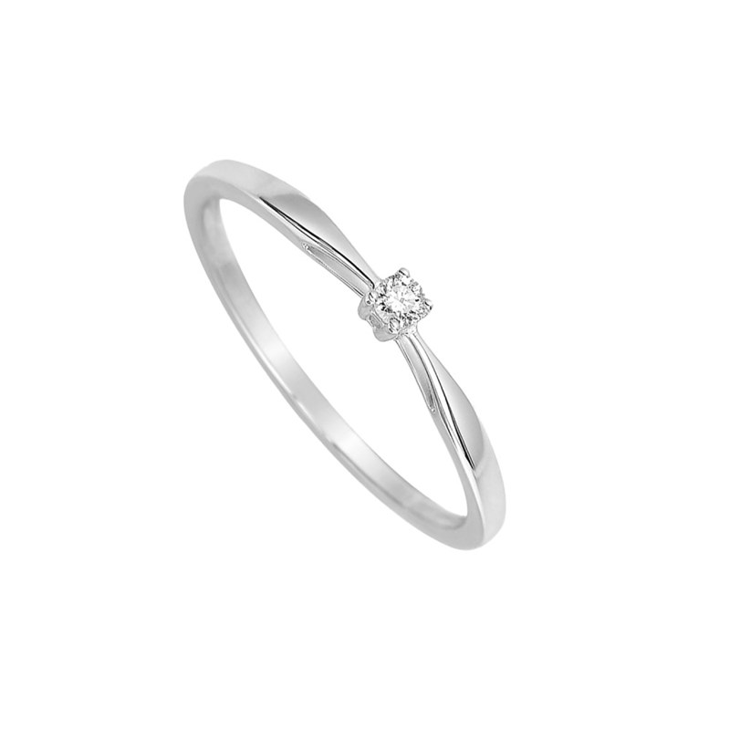 Bague Femme - Or 18 Carats - Diamant 0,04 Carats - vue 2