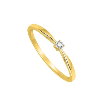 Bague Femme - Or 18 Carats - Diamant 0,04 Carats