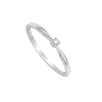 Bague Femme - Or 18 Carats - Diamant 0,04 Carats
