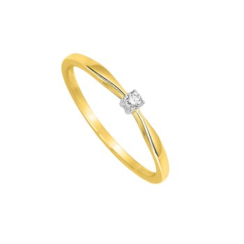 Bague Femme - Or 18 Carats - Diamant 0,04 Carats