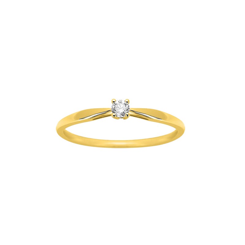 Bague Femme - Or 18 Carats - Diamant 0,08 Carats