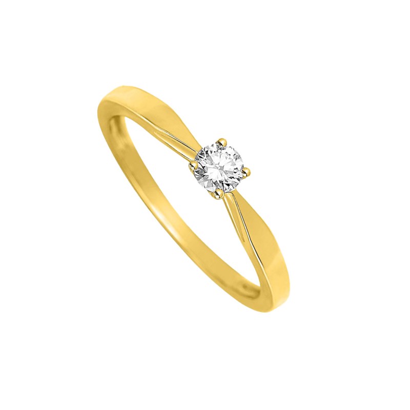 Bague Femme - Or 18 Carats - Diamant 0,18 Carats - vue 2