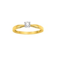 Bague Femme - Or 18 Carats - Diamant 0,23 Carats