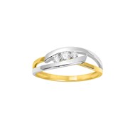 Bague Femme - Or 18 Carats - Diamant 0,16 Carats