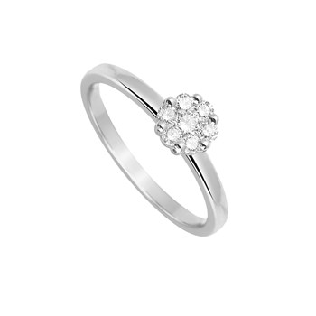 Bague Femme - Or 18 Carats - Diamant 0,25 Carats