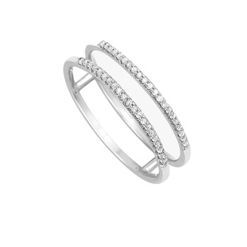 Bague Femme - Or 18 Carats - Diamant 0,13 Carats