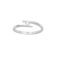 Bague Femme - Or 18 Carats - Diamant 0,08 Carats