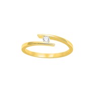 Bague Femme - Or 18 Carats - Diamant 0,08 Carats