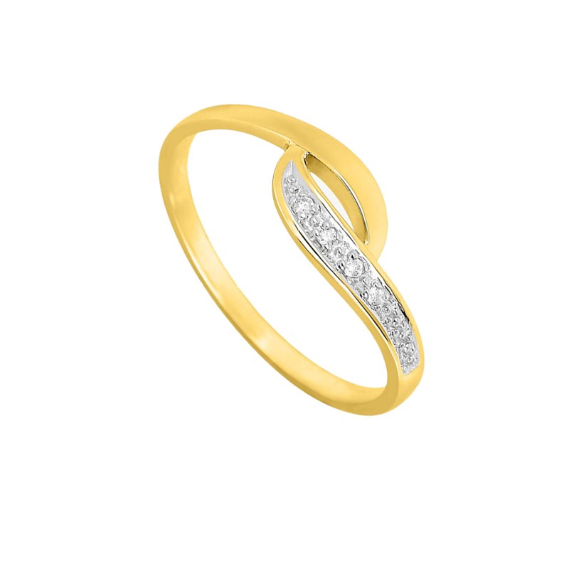 Bague Femme - Or 18 Carats - Diamant 0,01 Carats - vue 2