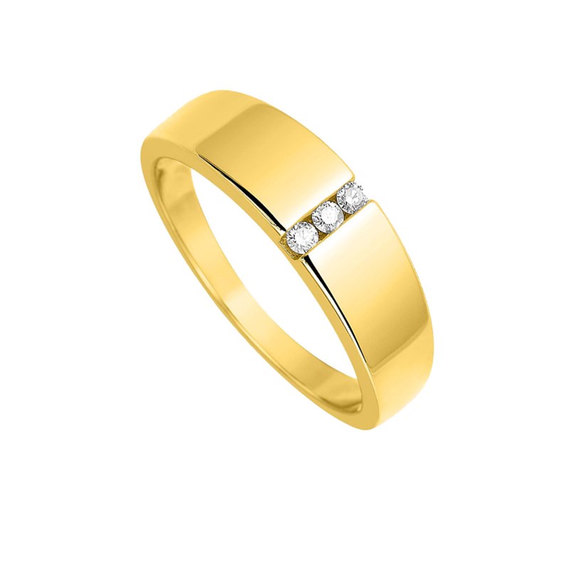 Bague Femme - Or 18 Carats - Diamant 0,06 Carats - vue 2