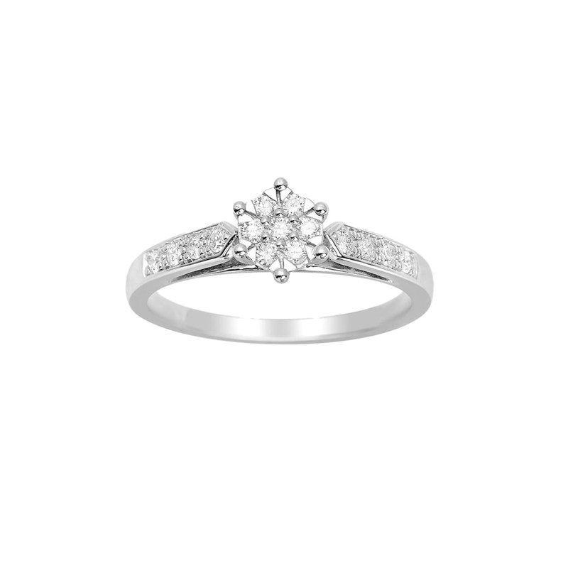 Bague Femme - Or 18 Carats - Diamant 0,23 Carats