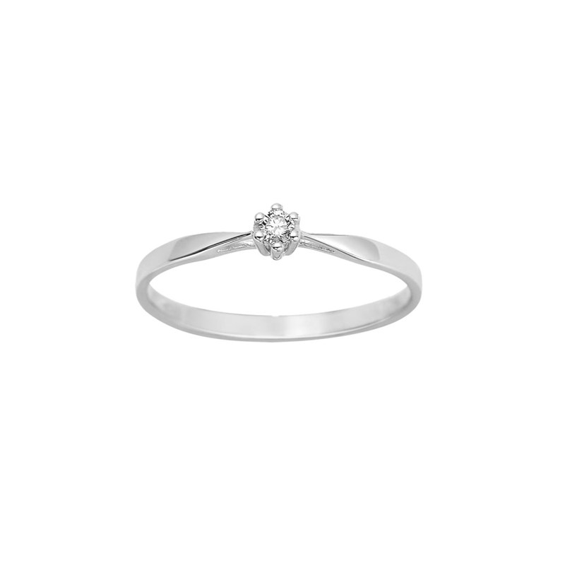 Bague Femme - Or 18 Carats - Diamant 0,04 Carats