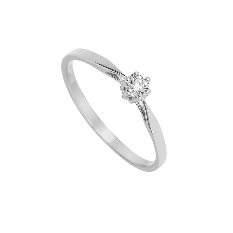 Bague Femme - Or 18 Carats - Diamant 0,1 Carats - vue 2