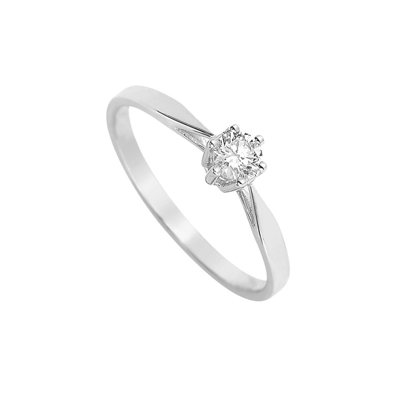 Bague Femme - Or 18 Carats - Diamant 0,18 Carats - vue 2