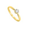 Bague Femme - Or 18 Carats - Diamant 0,18 Carats - vue V2