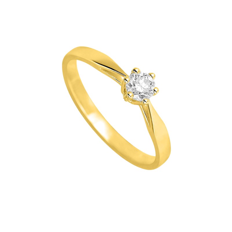 Bague Femme - Or 18 Carats - Diamant 0,23 Carats - vue 2