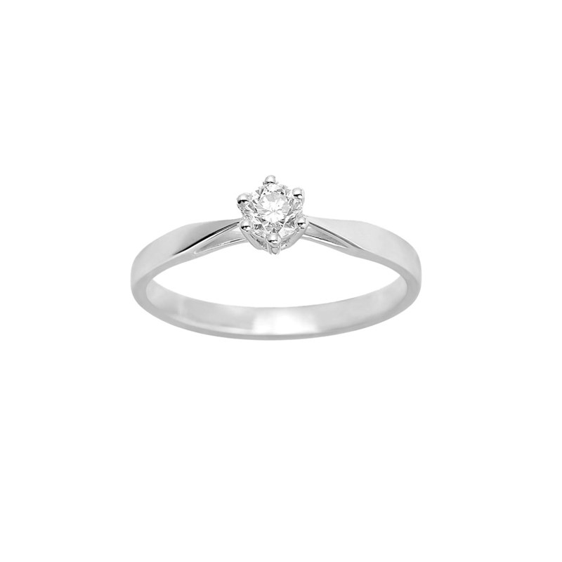 Bague Femme - Or 18 Carats - Diamant 0,23 Carats