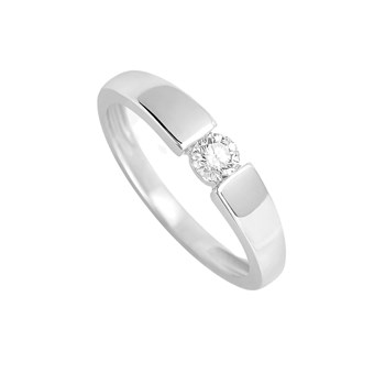 Bague Femme - Or 18 Carats - Diamant 0,23 Carats