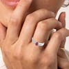 Bague femme - Rubis et Oxyde de zirconium - Or 18 Carats - vue V3